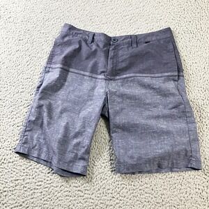 TravisMathew Shorts Mens 32 Blue Chino Golf Performance Stretch Flat Front Tech